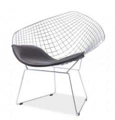 Židle/křeslo REMO chrom/černá