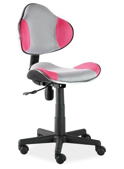Casarredo Kancelářská židle Q-G2 šedá/růžová