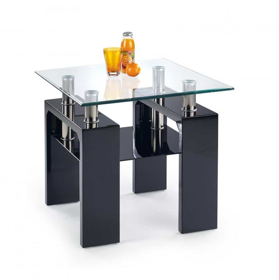 Levně Halmar Konferenční stolek Diana H kwadrat, černý lak
