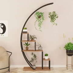 Garden stojan na květinym borovice Atlantic / černá