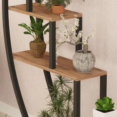 Garden stojan na květinym borovice Atlantic / černá