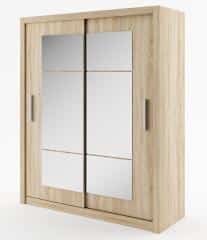 Šatní skříň IDEA 02 sonoma zrcadlo 180 cm