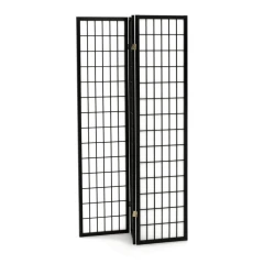 Paraván, masiv, černá, EF-E803 BK