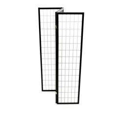 Paraván, masiv, černá, EF-E803 BK