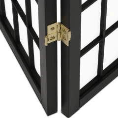 Paraván, masiv, černá, EF-E803 BK