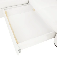 Sedací souprava BITER U ekokůže bílá - LEVÁ č.9