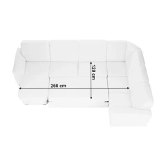 Sedací souprava BITER U ekokůže bílá - LEVÁ č.7