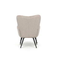 Relaxační křeslo, béžová, manšestrová látka, AK-L7285 CRM6