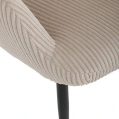 Relaxační křeslo, béžová, manšestrová látka, AK-L7285 CRM6