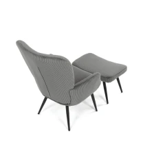 Relaxační křeslo, šedá, manšestrová látka, AK-L7285 GREY6