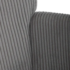 Relaxační křeslo, šedá, manšestrová látka, AK-L7285 GREY6