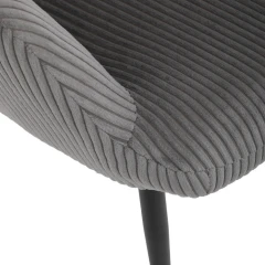 Relaxační křeslo, šedá, manšestrová látka, AK-L7285 GREY6