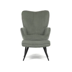 Relaxační křeslo, zelená, manšestrová látka, AK-L7285 GRN6