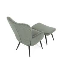 Relaxační křeslo, zelená, manšestrová látka, AK-L7285 GRN6