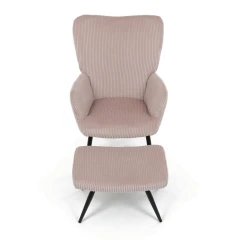 Relaxační křeslo, růžová, manšestrová látka, AK-L7285 PINK6