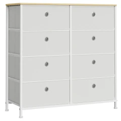 Komoda 80x30x82cm, kov, bílá, AUK-E1024 WT