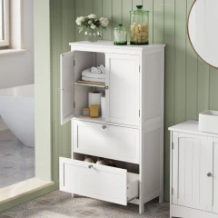 Komoda 60x30x110cm, mdf, bílá, AUK-E1055 WT