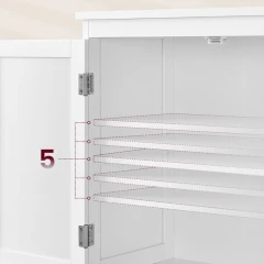 Komoda 60x30x110cm, mdf, bílá, AUK-E1055 WT