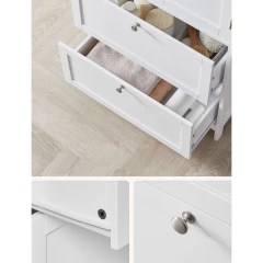 Komoda 60x30x110cm, mdf, bílá, AUK-E1055 WT