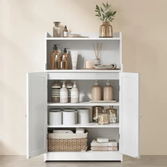 Koupelnová skříňka 60x30x100cm, mdf, bílá, AUK-E1177 WT