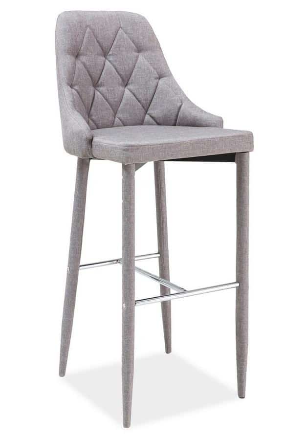 Casarredo Barová čalouněná židle TRIX H-1 šedá