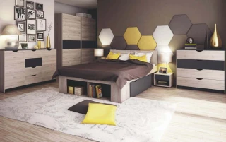 Postel ROMA 160 cm s nočními stolky