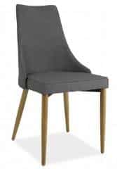 Jídelní čalouněná židle SAND šedá/buk