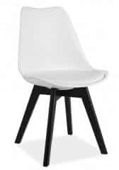 Jídelní židle KRIS II bílá/černá