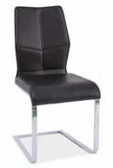 Jídelní čalouněná židle H-422 černá/bílý lak