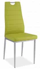 Jídelní čalouněná židle H-260 zelená/chrom