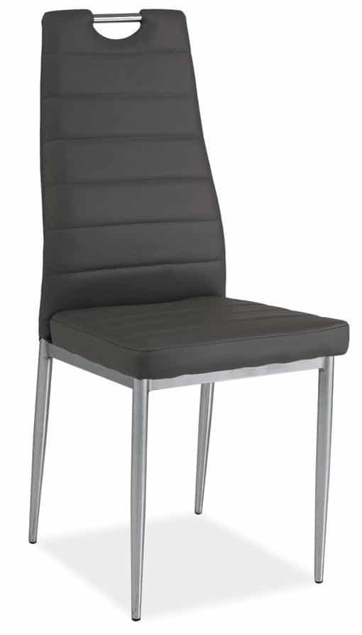 Levně Casarredo Jídelní čalouněná židle H-260 šedá/chrom
