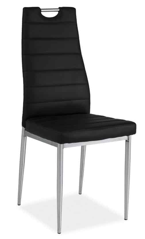 Levně Casarredo Jídelní čalouněná židle H-260 černá/chrom