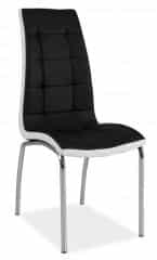 Jídelní čalouněná židle H-104 černá/bílá