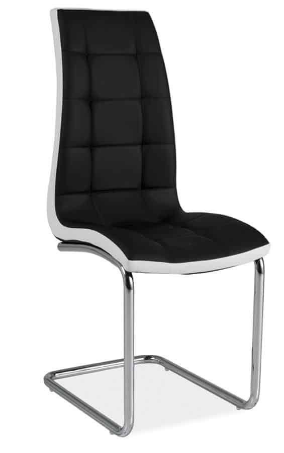Casarredo Jídelní čalouněná židle H-103 černá/bílá