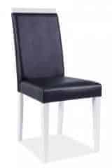 Jídelní čalouněná židle CD-77 bílá/černá