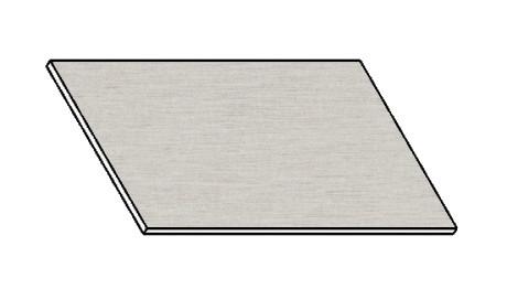 Levně Casarredo Kuchyňská pracovní deska 60 cm - aluminium mat