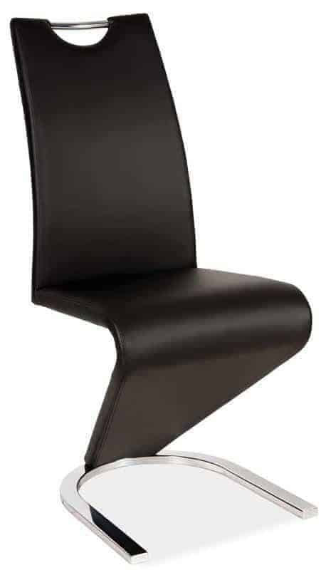 Casarredo Jídelní čalouněná židle H-090 černá/chrom