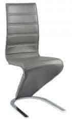 Jídelní čalouněná židle H-669 šedá/bílá