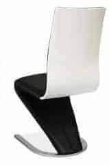 Jídelní čalouněná židle H-669 černá/bílá