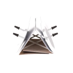 Bodec kovový - zápich, bílý, cena za balení (4 ks)