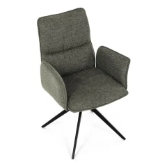 Jídelní židle, zelená, látka, DCH-D1328 GRN2