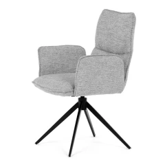 Jídelní židle, šedá, látka, DCH-D1328 SIL2