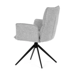 Jídelní židle, šedá, látka, DCH-D1328 SIL2