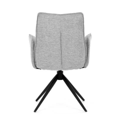 Jídelní židle, šedá, látka, DCH-D1328 SIL2