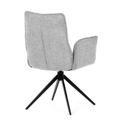 Jídelní židle, šedá, látka, DCH-D1328 SIL2