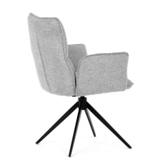 Jídelní židle, šedá, látka, DCH-D1328 SIL2