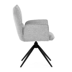 Jídelní židle, šedá, látka, DCH-D1328 SIL2