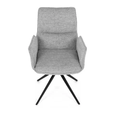Jídelní židle, šedá, látka, DCH-D1328 SIL2