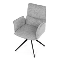 Jídelní židle, šedá, látka, DCH-D1328 SIL2