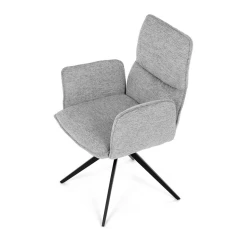 Jídelní židle, šedá, látka, DCH-D1328 SIL2